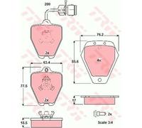 TRW Pastiglie Freno GDB1329 Ceppi Freno per Audi A6 4A2 C4