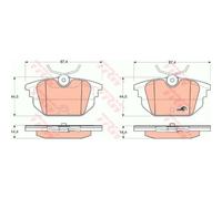 TRW Pastiglie Freno GDB1333 Ceppi Freno per Fiat Punto Van 176L