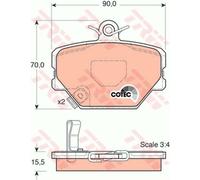 TRW Pastiglie Freno GDB1365 Ceppi Freno per Smart Fortwo Coupe 450