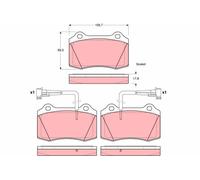 Set di pastiglie freno TRW GDB1392, anteriore
