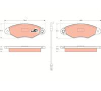 TRW pastiglie freno GDB1402 130,8x47,4 spessore 18 mm con sensore