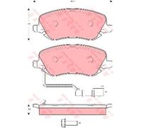 Set di pastiglie freno TRW GDB1489, anteriore