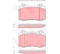 TRW Kit pastiglie freni GDB1537 posteriori per Jaguar XK8, Daimler XJ X30