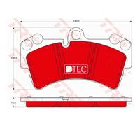 Set di pastiglie freno TRW GDB1548DTE, anteriore