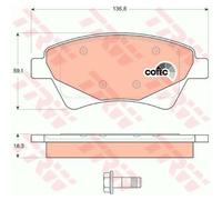 TRW Pastiglie Freno GDB1597 Ceppi Freno per Renault Megane II BM0/1_ CM0/1_