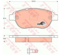 TRW Pastiglie Freno GDB1624 Ceppi Freno per Peugeot 307 Sw 3H