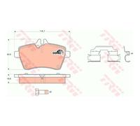 TRW Pastiglie Freno GDB1629 Ceppi Freno per Mercedes-Benz W169
