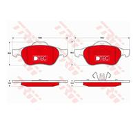 TRW Pastiglie Freno GDB1687DTE Ceppi Freno per Renault Megane II BM0/1_ CM0/1_