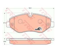 TRW Pastiglie Freno GDB1698 Ceppi Freno per VW Crafter 30-35 Bus 2E_