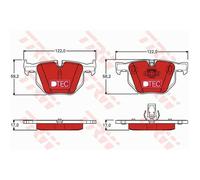 TRW Pastiglie Freno GDB1727DTE Ceppi Freno per BMW 5er Touring E61