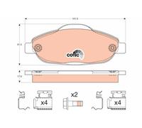TRW pastiglie freno GDB1761 151x61,5 spessore 17,8 mm predisposto sensore