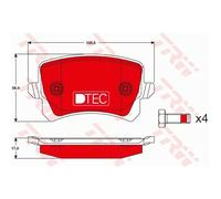 TRW Pastiglie Freno GDB1763DTE Ceppi Freno per Seat Alhambra 710