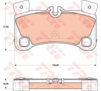 TRW pastiglie freno GDB1775 132x77 spessore 16,2 mm predisposto sensore