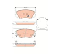 Set di pastiglie freno TRW GDB1782, anteriore