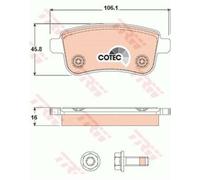 Set di pastiglie freno TRW GDB1791, posteriore