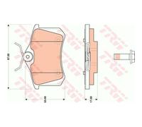 TRW Pastiglie Freno GDB1813 Ceppi Freno per Peugeot 207 Cc WD _