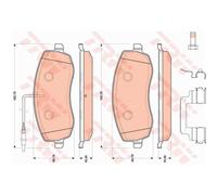 TRW Pastiglie Freno GDB1820 Ceppi Freno per Lancia Phedra 179