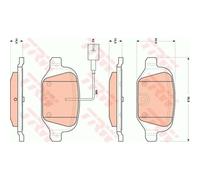 TRW Pastiglie Freno GDB1894 Ceppi Freno per Fiat 500/595/695 312_