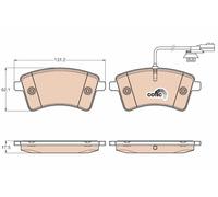 TRW pastiglie freno GDB1941 131,2x62,1 spessore 17,5 mm con sensore