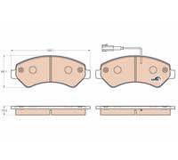TRW pastiglie freno GDB1982 169,1x69,1 spessore 19 mm con sensore