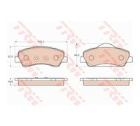 TRW Pastiglie Freno GDB1992 Ceppi Freno per Peugeot 308 Sw II
