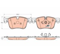 Trw GDB2035 Kit Pastiglie Freno a Disco | Compatibile con: CITROËN C4 GRAND PICASSO II, C4 PICASSO II, C4 SPACETOURER, GRAND C4 SPACETOURER, PEUGEOT 3008 SUV, 308 II