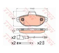 TRW Pastiglie Freno GDB2041 Ceppi Freno per Ford Ka RU8