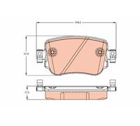TRW pastiglie freno GDB2042 104,2x51,9 spessore 16,7 mm