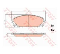 TRW Pastiglie Freno GDB2094 Ceppi Freno per Jeep Cherokee Kl