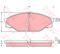 TRW pastiglie freno GDB3109 140,2x55 spessore 16,2 mm predisposto sensore