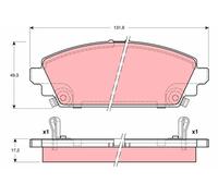 TRW pastiglie freno GDB3189 131,6x49,3 spessore 17,2 mm con avvisatore acustico