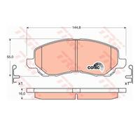 TRW Pastiglie Freno GDB3287 Ceppi Freno per Jeep Compass MK49
