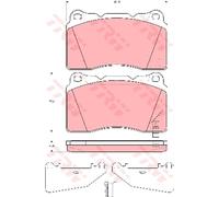 Set di pastiglie freno TRW GDB3349, anteriore
