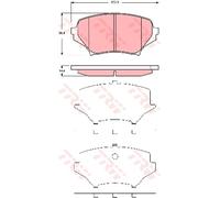 TRW Kit pastiglie freni GDB3401 anteriore per MAZDA MX-5 III (freno a disco)