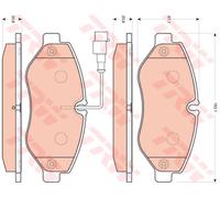 TRW pastiglie freno GDB3439 163,1x67,1 spessore 20,8 mm con sensore