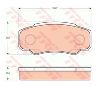 TRW Pastiglie Freno GDB3441 Ceppi Freno per Nissan Cabstar F24_