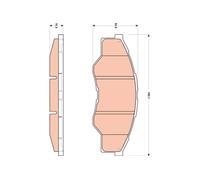 TRW Pastiglie freno GDB3500 Anteriori per Toyota Hilux VII Pick-up 05>