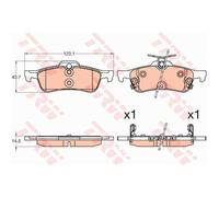 TRW Pastiglie Freno GDB3588 Ceppi Freno per Honda Civic Ix Fb Fg