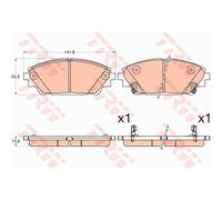 TRW Pastiglie Freno GDB3592 Ceppi Freno per Mazda 3 Bm Bn