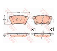 TRW Pastiglie Freno GDB3594 Ceppi Freno per Hyundai Tucson Tle