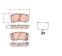 TRW Pastiglie Freno GDB3636 Hyundai Tucson (tl)(2015->) 1,6 - 100 kw 135cv diese