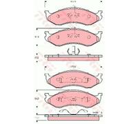 TRW Pastiglie Freno GDB4104 Ceppi Freno per Jeep Wrangler II Tj