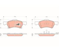 TRW Pastiglie Freno GDB4129 Chrysler Voyager rg (2001->) 2,4 - 108kw 147cv