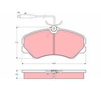 TRW pastiglie freno GDB447 144,9x71,6 spessore 19,5 mm con sensore