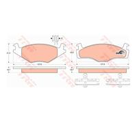 TRW Pastiglie Freno GDB454 Ceppi Freno per VW Golf III 1H1