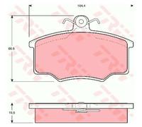 TRW Pastiglie Freno GDB863 Ceppi Freno per Volvo 340-360 343 345