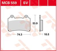 TRW Pastiglie Freno Organiche MCB 559