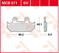 TRW Pastiglie Freno Organiche MCB 571