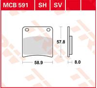 TRW Pastiglie Freno Organiche MCB 591