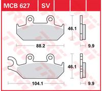 Set di pastiglie freno TRW MCB627